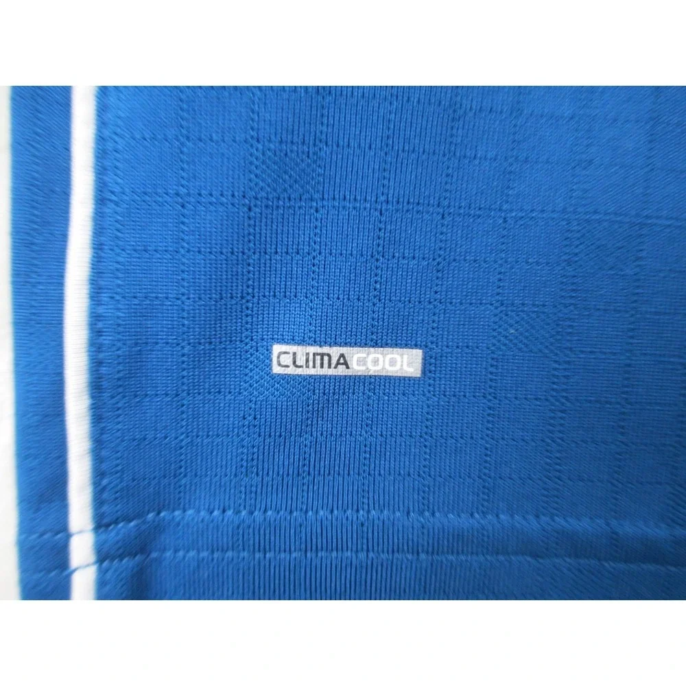 Adidas Polo Shirt Mens‎ Large Blue Climacool Geometric Lightweight Golf Golfer